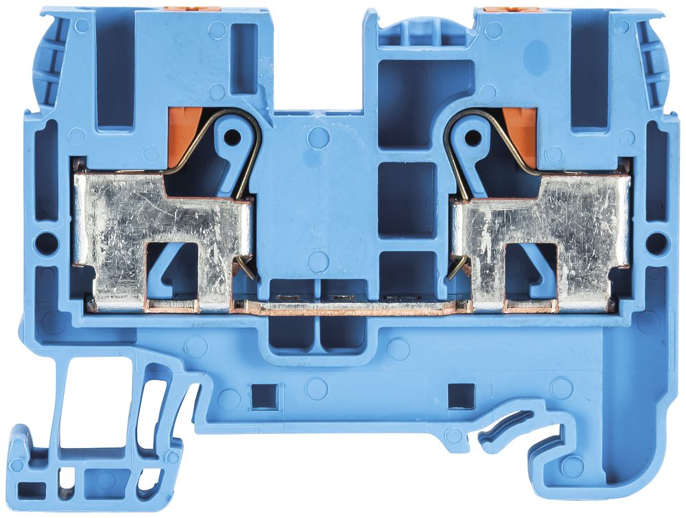 Borne de passage joignable WTP 0.2…10mm² 57A 1000V 2×broches 1 ét.rail 35mm blc