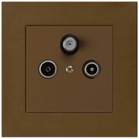 Prise ENC kallysto.pro R/TV/SAT brun