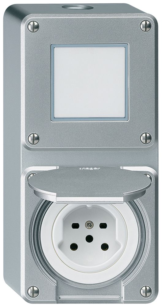 Combi AP 2×1 HA robusto schema 3/tipo 15 morsetti a innesto coperchio alluminio