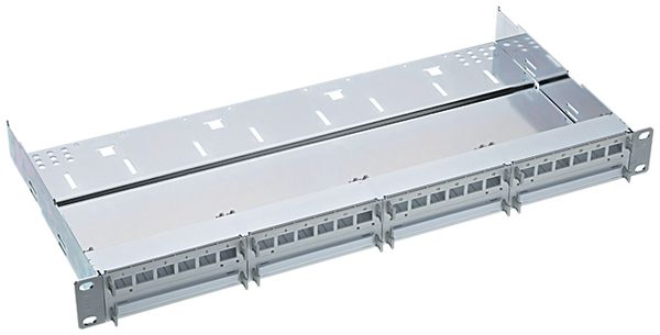 Rangierfeld 19" HD 1HE grau 24×LC-Duplex/MPO, leer