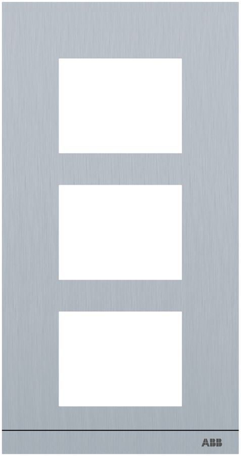 Abdeckrahmen Audio ABB-Welcome, für 1/3 (3 Module), Al gebürstet