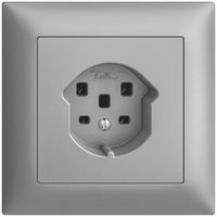 UP-Steckdose EDIZIOdue T25 16A silver, Schraubklemmen