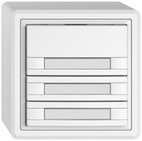 Poussoir KNX RGB AP EDIZIO.liv SNAPFIX® capteur temp.s.LED étiqu.6× comm.1T bc