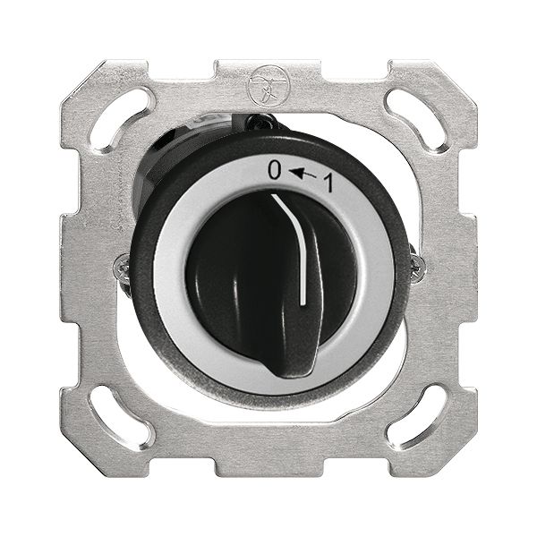 UP-Schwenktaster 0<-1/2P schwarz mit Drehgriff