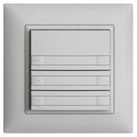 Poussoir KNX RGB ENC EDUE FMI, 250mW, a.LED RGB, papier, 3×pouss., C.2×T., grc