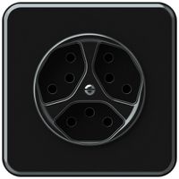 UP-Steckdose origin 3×Typ 13 10A 230V 92×92mm schwarz