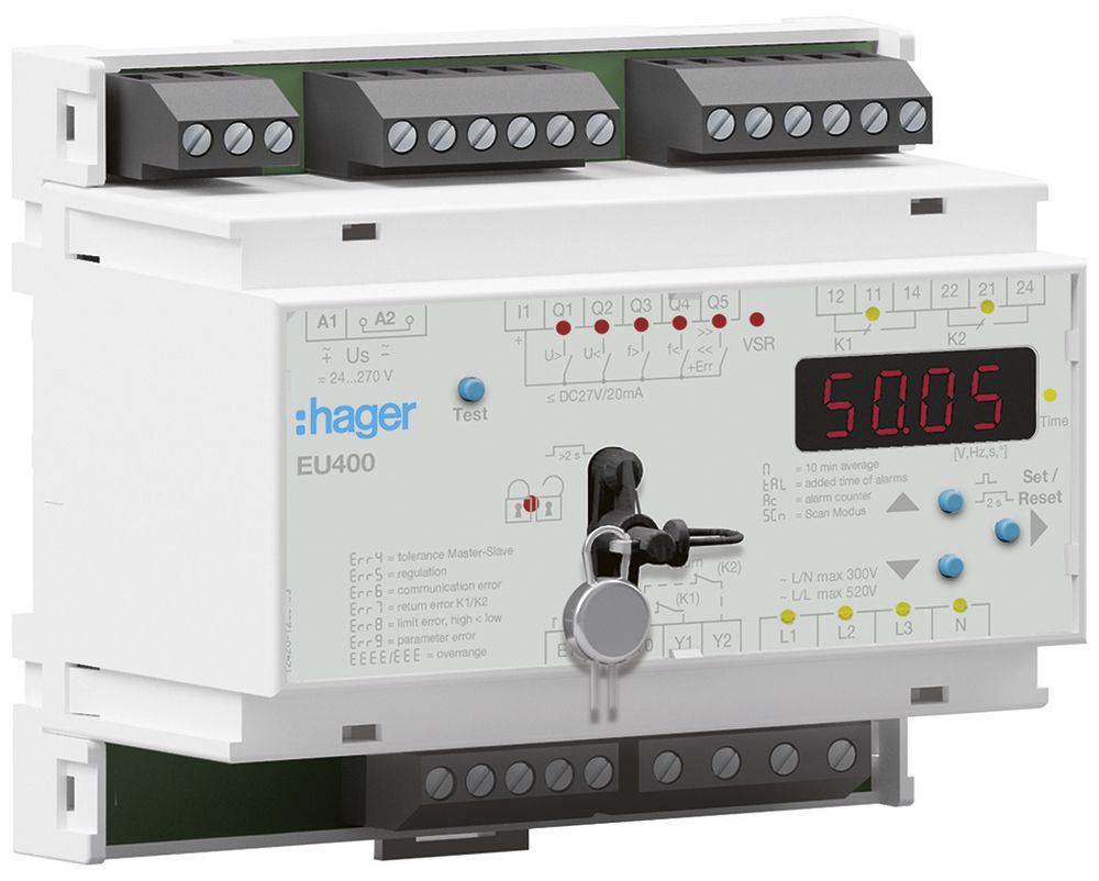Relais surveillance de tension et de fréquence AMD Hager EU400