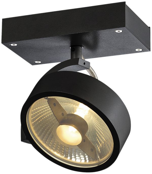 Decken-/Wandleuchte SLV KALU 1, GU10 IP20 schwarz