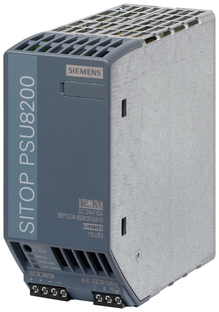 Stromversorgung Siemens SITOP PSU8200, IN:120/230VAC, OUT:24VDC/10A