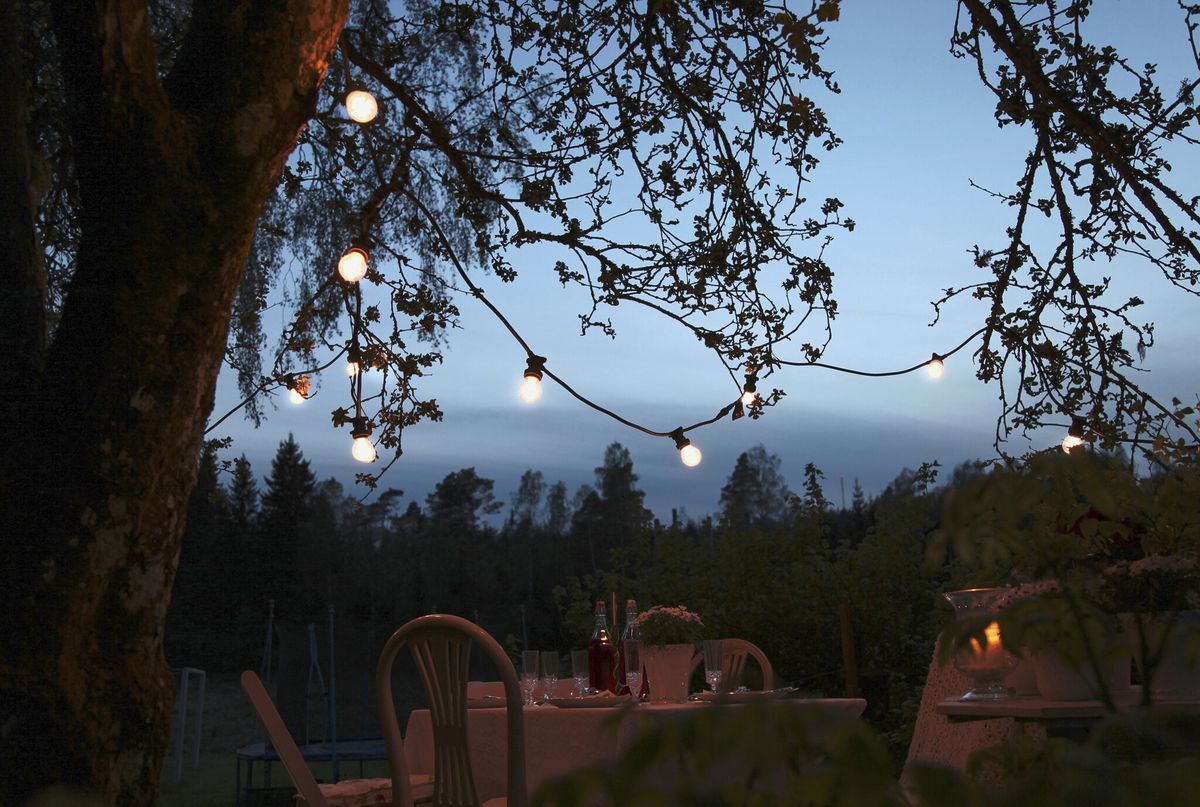 Guirlande M. Schönenberger 230V 10W 15×E27 LED interchangeable 15m IP44 noir