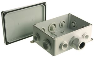 Boîte de dérivation Woertz 120×120×68 vide gris