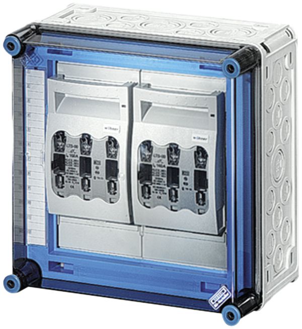 Gehäuse Hensel Mi, mit 1×3P Adapter f.Hauptleitungsschutzschalter, 400A, 5P