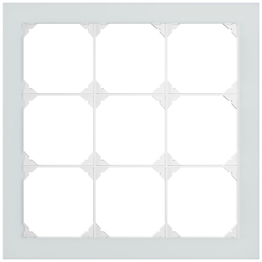 Telaio di copertura INC EDIZIO.liv prestige SNAPFIX® 3×3 214×214mm vetro arg