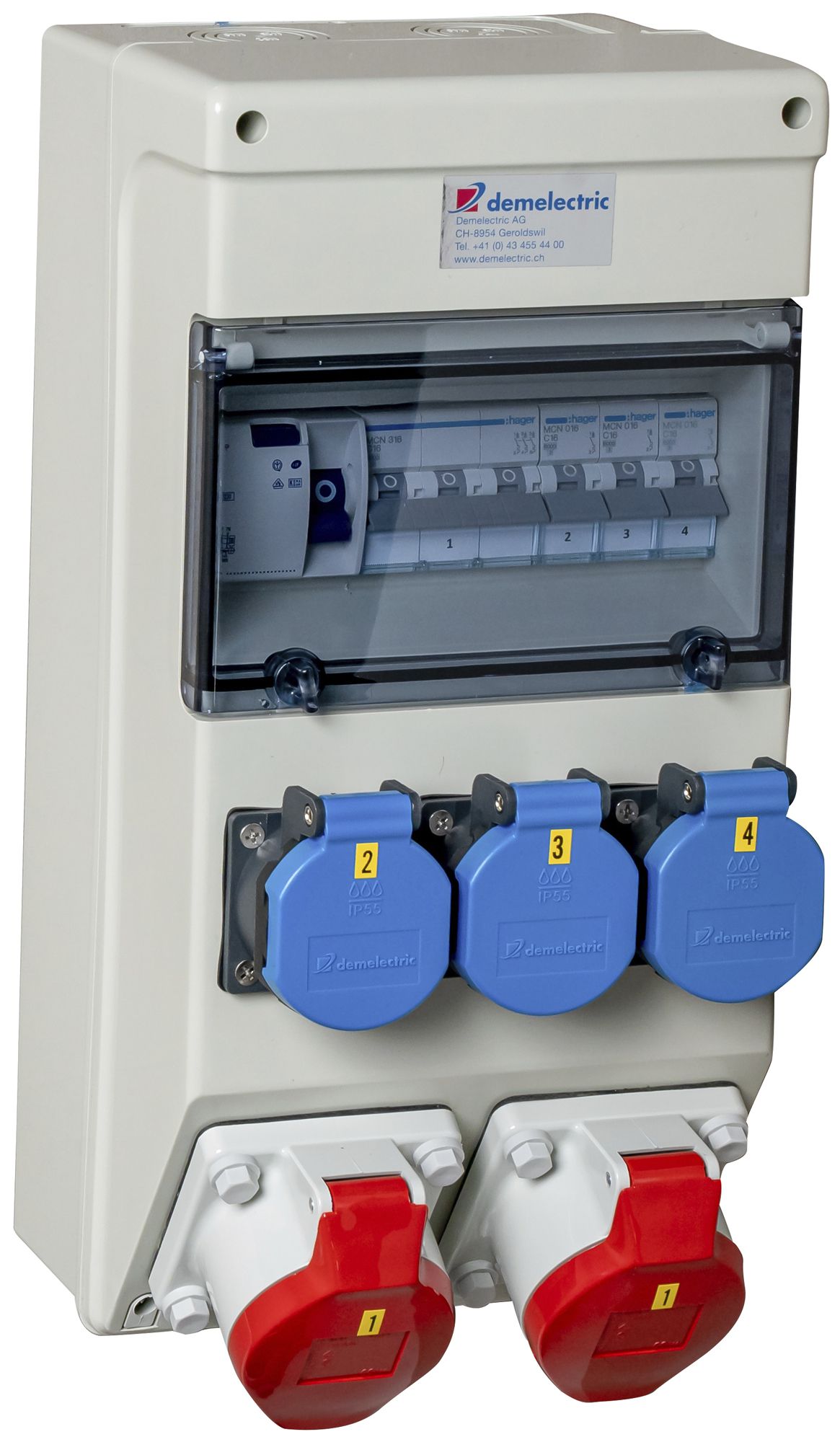 Distributore di corrente DEM DB22098 40A 4×LS 1×FI 3×T23 1×16A