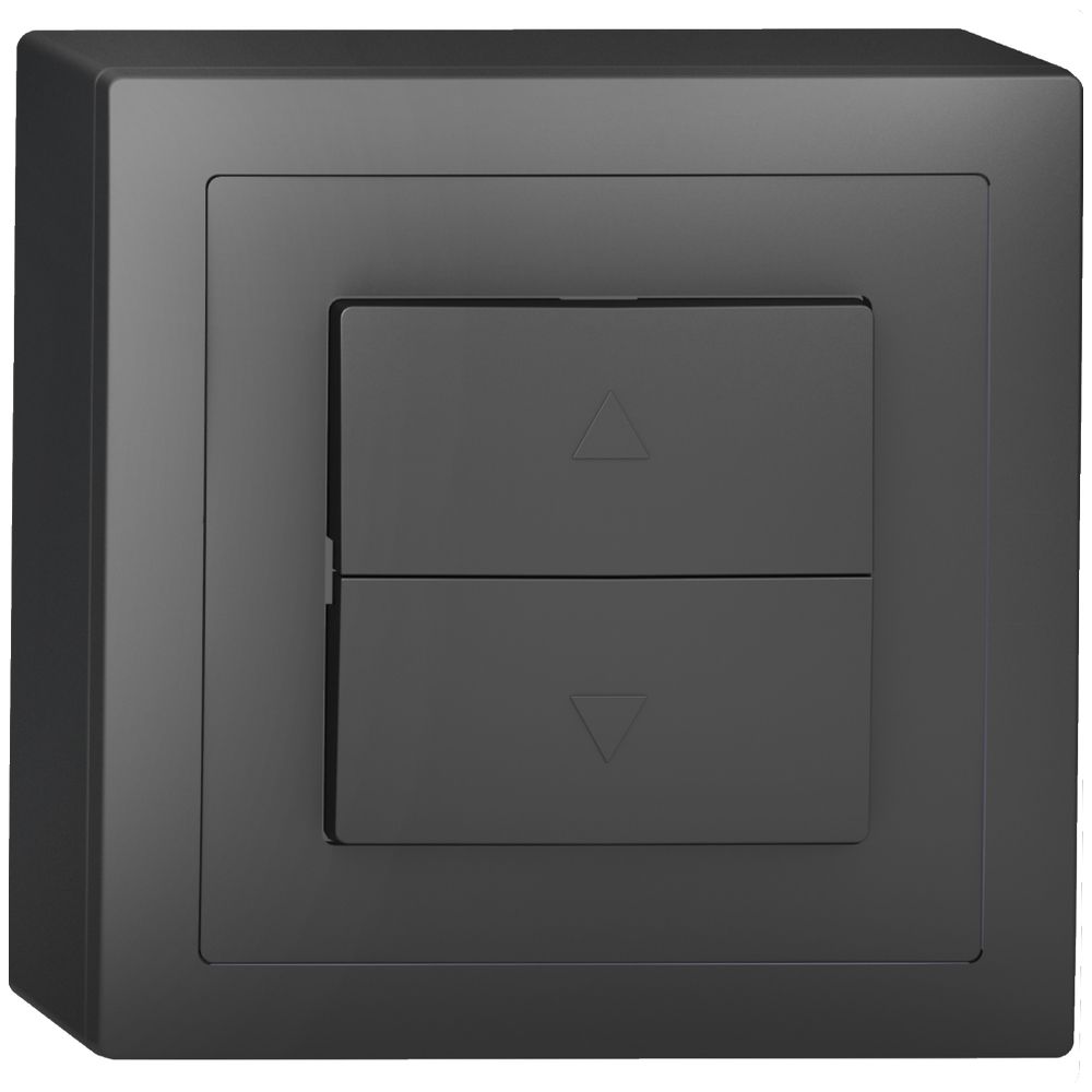 Interrutore per tapparelle AP Sidus, 1-canale, antracite