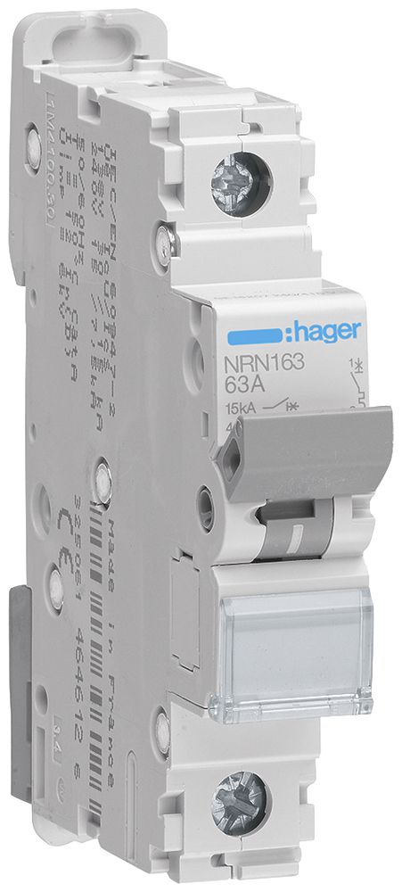 Leitungsschutzschalter Hager MCB 1P 415V Typ C 63A 1TE
