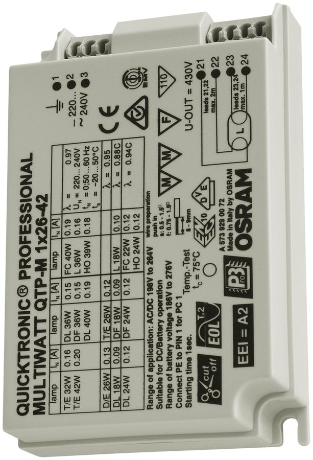 Ballast électronique Osram Quicktronic QTP-M 1×26…42W/230…240V
