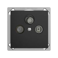 EB-Stichdose SAT/TV DB52 EDIZIOdue schwarz mit IEC/F-Anschluss