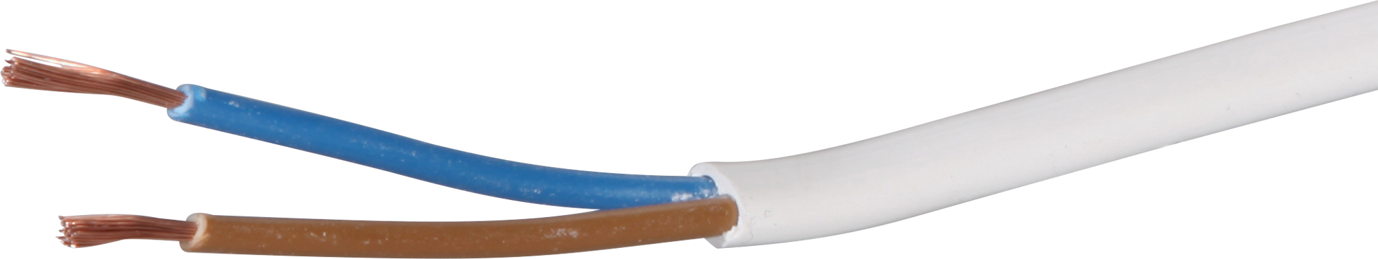 Câble Tdf 2×1.0mm² LN blanc Eca