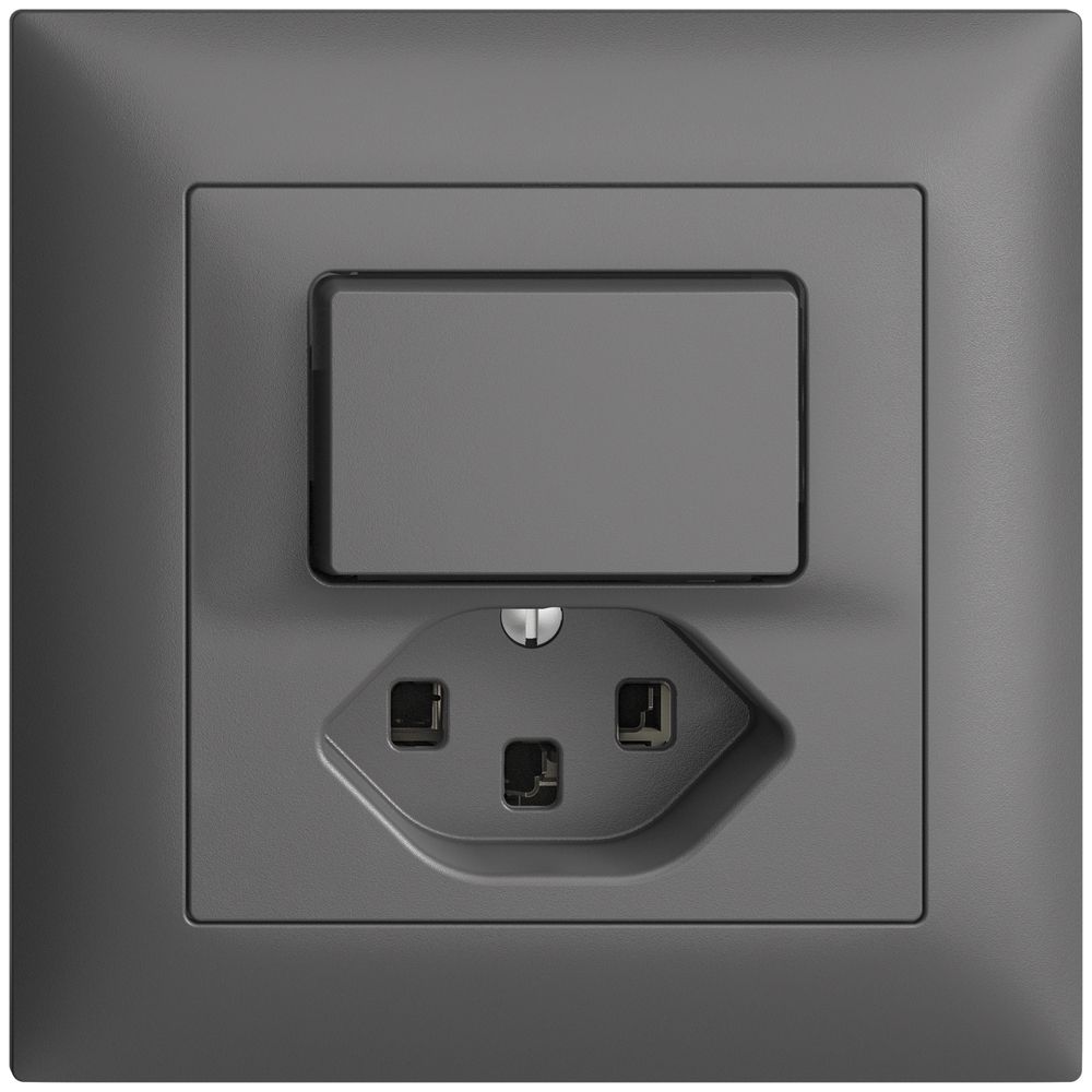 UP-Kombination 3/1L+T23 16A EDIZIOdue dunkelgrau
