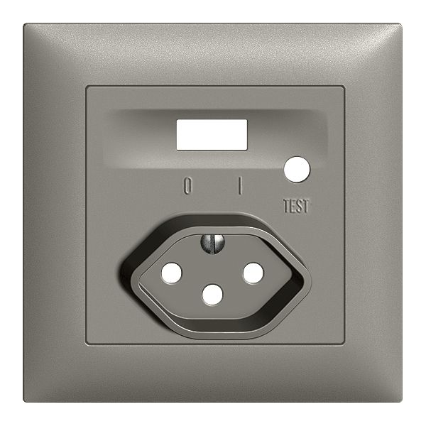 Frontset EDIZIOdue zu FI-Steckdose dunkelgrau