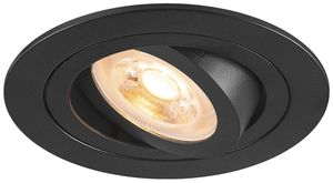 Downlight LED SLV NEW TRIA 75 GU10 1×10W REG Ø93mm nero