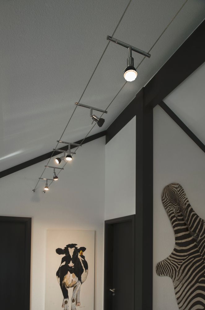 Lampada per corda SLV SYROS per TENSEO, GX5.3 50W IP20 cromo