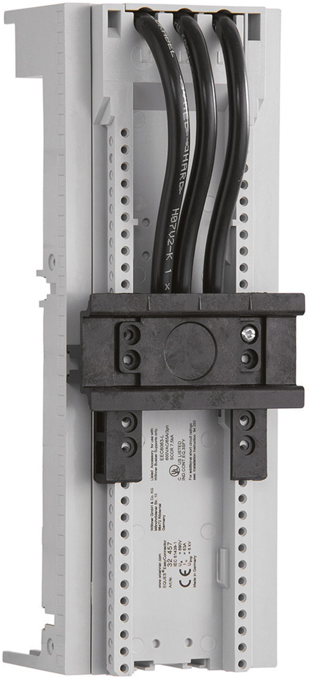 Universaladapter 72mm 690V 63A Schiene 5/10mm mit Anschlussleitungen 10mm²