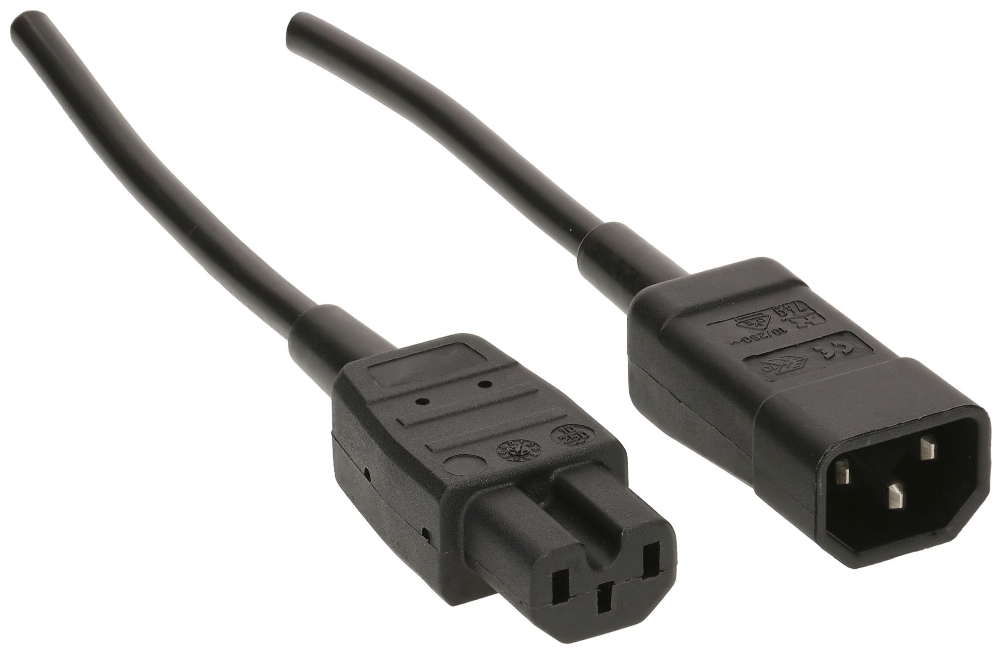 Apparatekabel MAX HAURI Td 3×1mm² 2.5m schwarz Stecker C14/C15