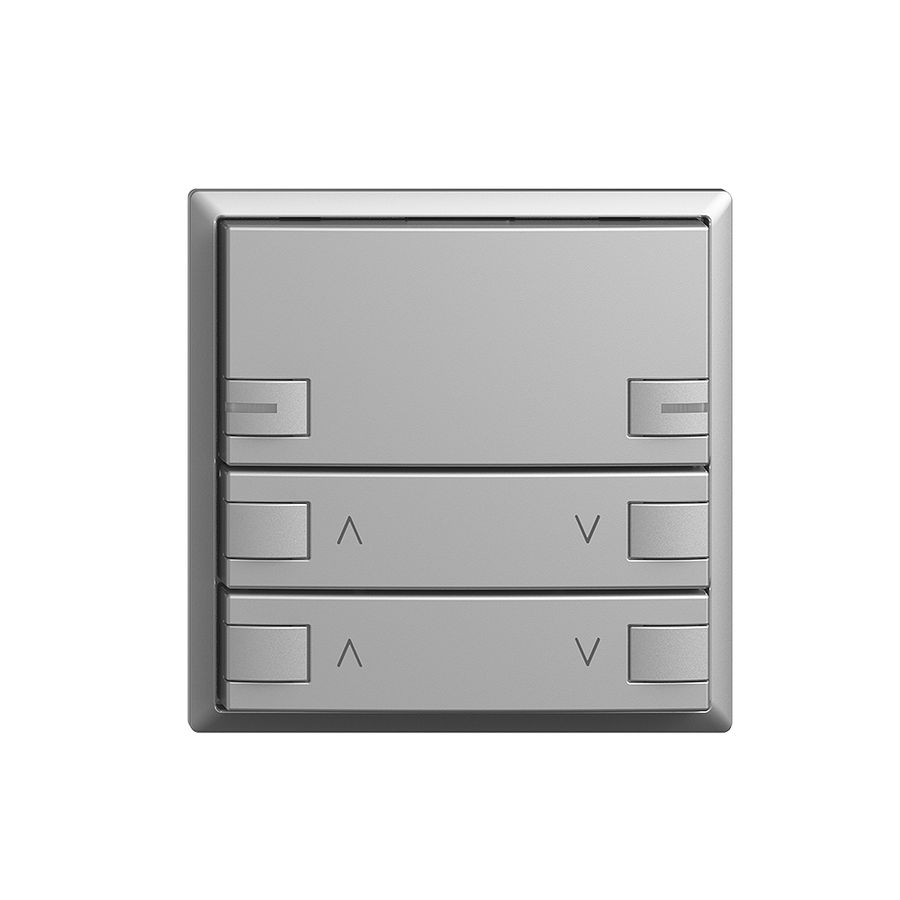 Frontplatte EDIZIOdue zeptrionAIR Motor 2K ohne Bezeichnung mit LED silver