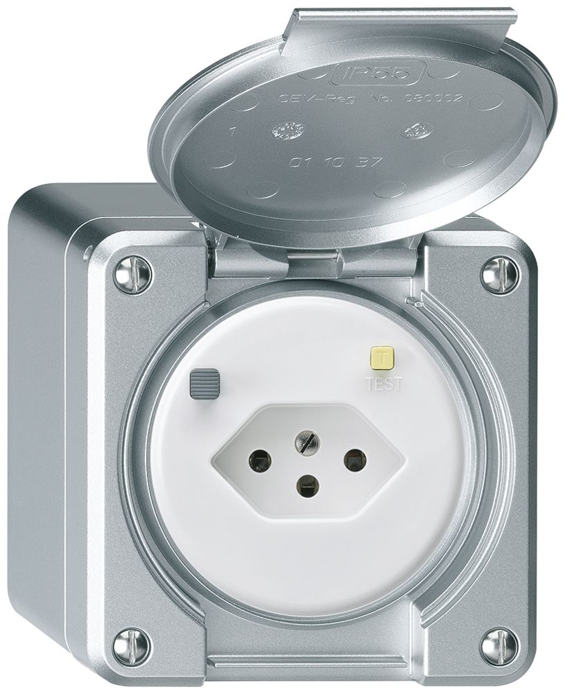 Presa FI AP robusto T13 30mA alu