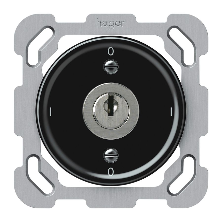 Interruttore a chiave INC origin interruttore 0/3L 16A 250V 0-I-0-I 77×77mm nero