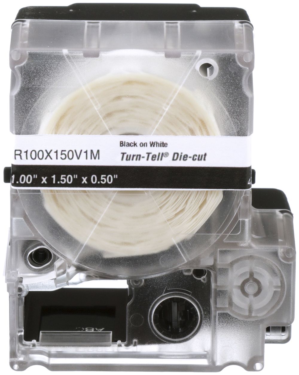 Cassette d'étiquettes Panduit MP, auto-laminant, 25.4×12.7mm clair/blanc