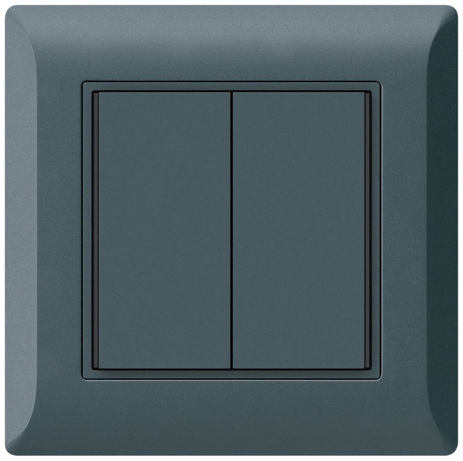 Poussoir KNX ENC KLI 2×touches 4×points actionnables LED anthracite