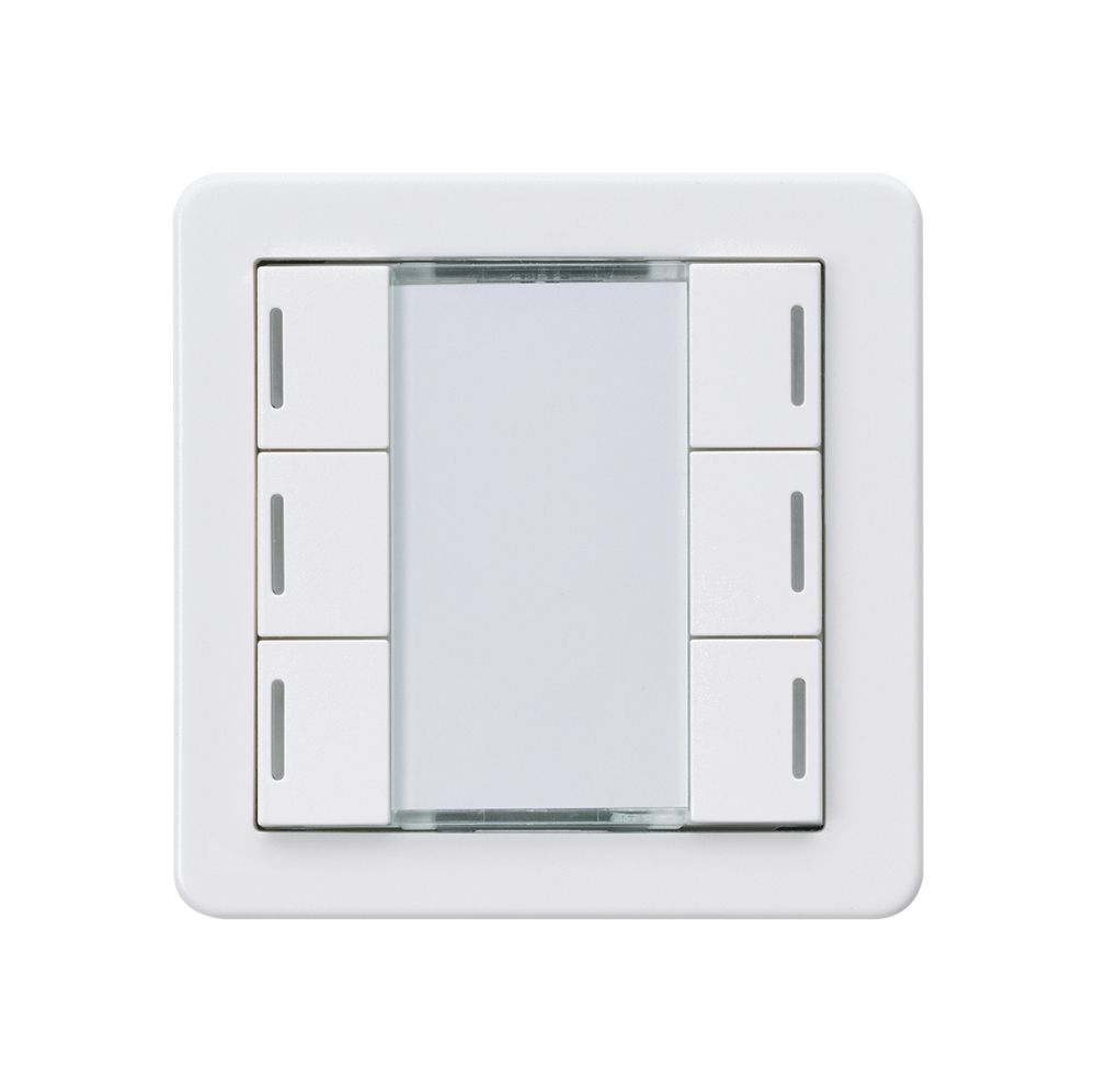 Taster Hager basico A KNX 6-fach LED weiss
