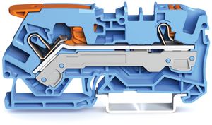 Morsetto di passaggio WAGO Top Job-S 6mm² 2L blu serie 2106