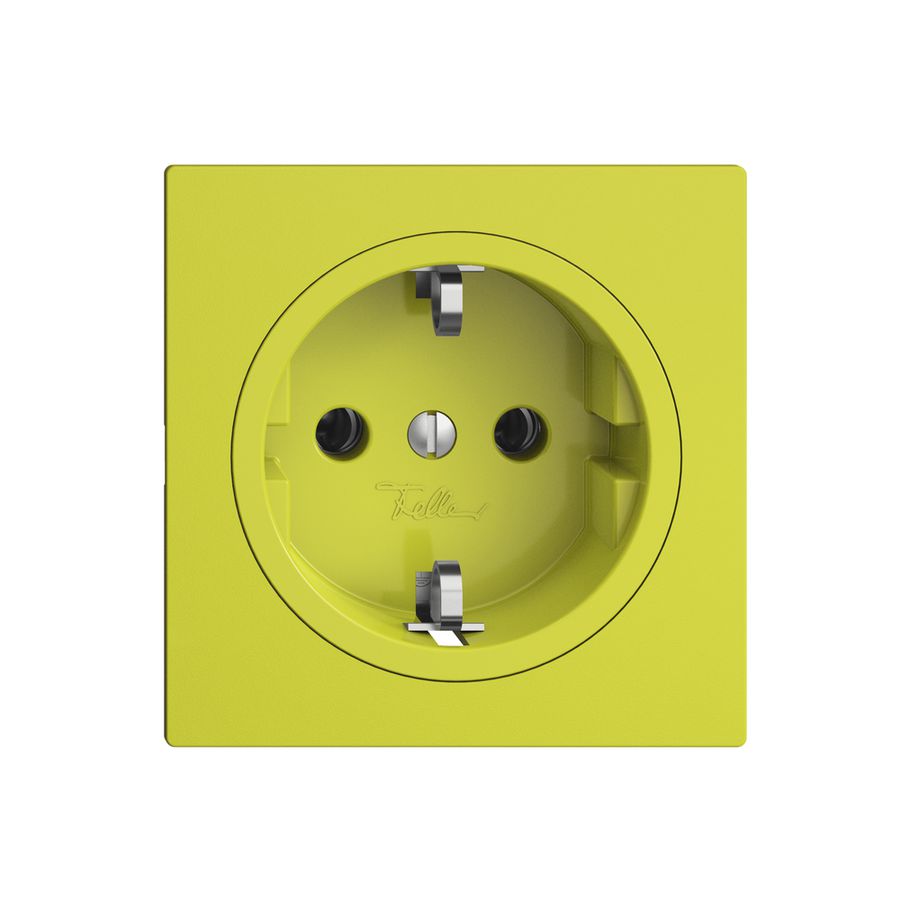 SCHUKO-Steckdose EDIZIOdue F, 16A, 250VAC, L+N+PE lemon