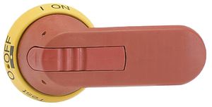 Poignée pistolet ABB pour OT315-400 rouge/jaune IP65 axe 95mm verrouillable