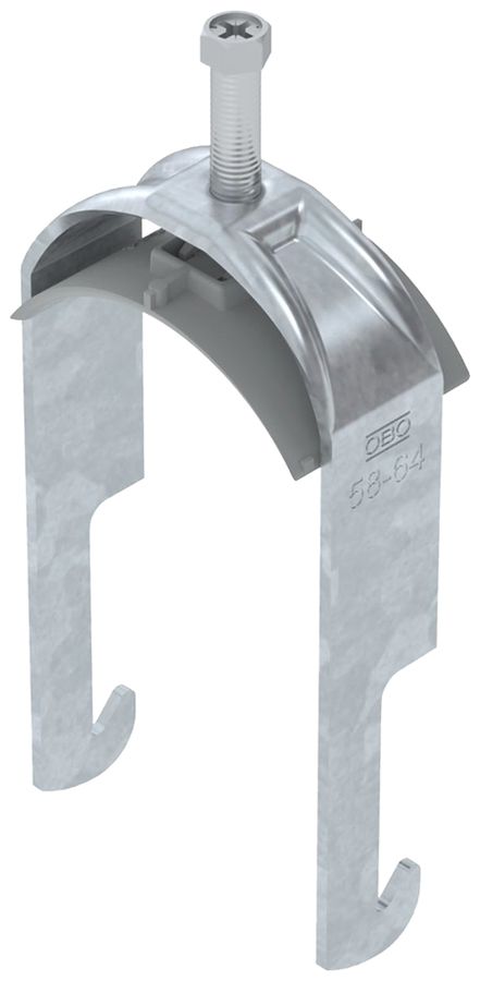 Fixation rapide BET 2056 pied à W mat.synthétique 58…64mm 1×câble acier Zn-ch-im