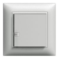 Tasto INC ZEP 1c/1t ON-OFF con LED EDIZIOdue silver