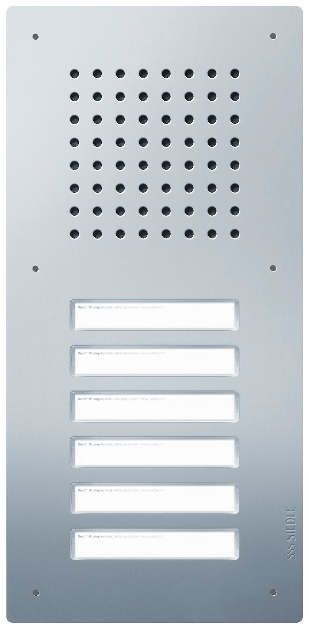 Poste audio externe Siedle Classic système bus 6 12VAC 356×171×65mm IP54