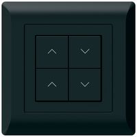 UP-KNX-Storentaster Hager BA kallysto.line C 4-fach 92×92mm schwarz