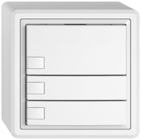 Poussoir universel AP EDIZIO.liv UNI SNAPFIX® 12…48V s.LED 3× comm.1T bc