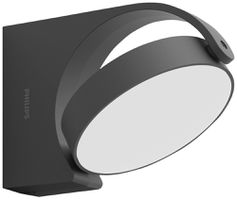 LED-Wandleuchte Philips Mimosa 630lm 2700K IP44 171×45mm anthrazit drehbar