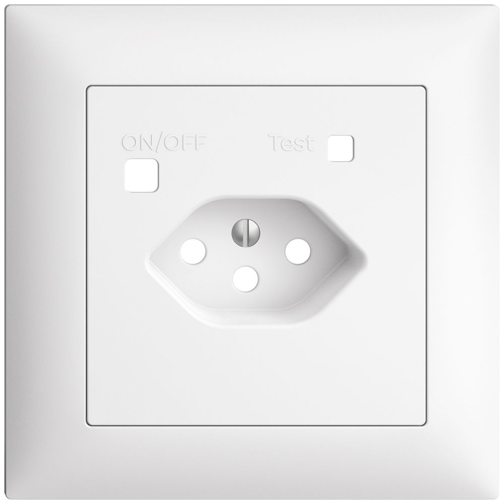 Frontset EDIZIOdue zu FI-Steckdose FMI, T13, weiss