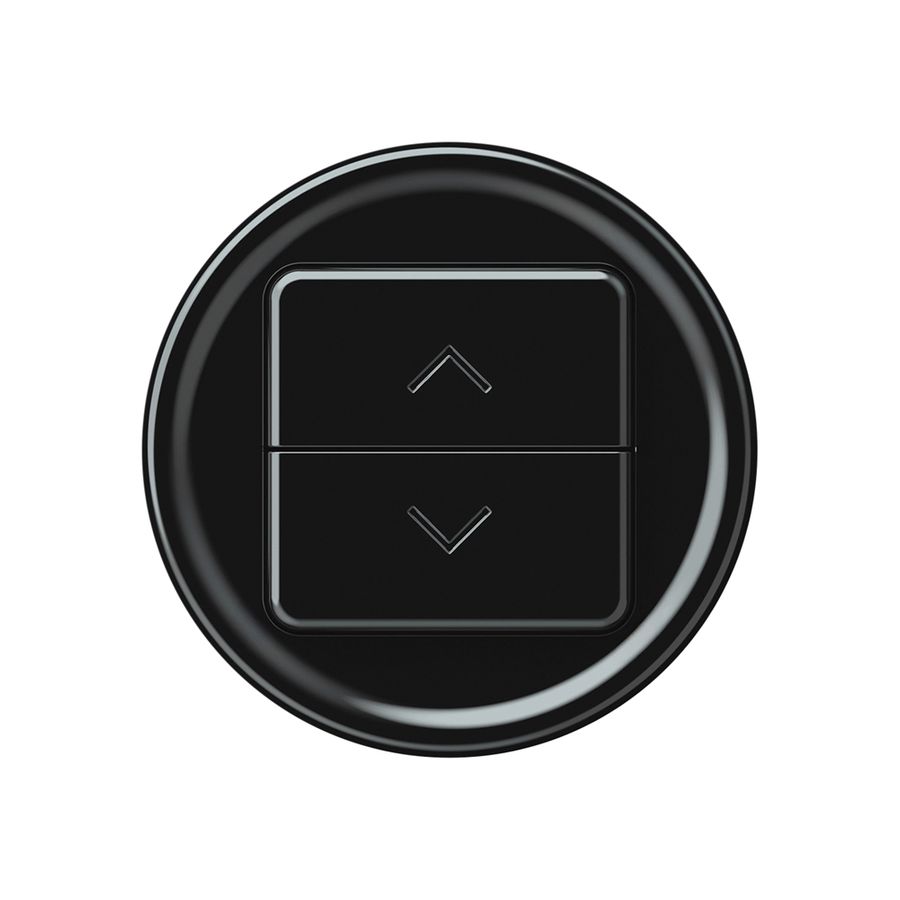 Interruttore tapparelle origin 1P 2×tasti Ø60mm nero