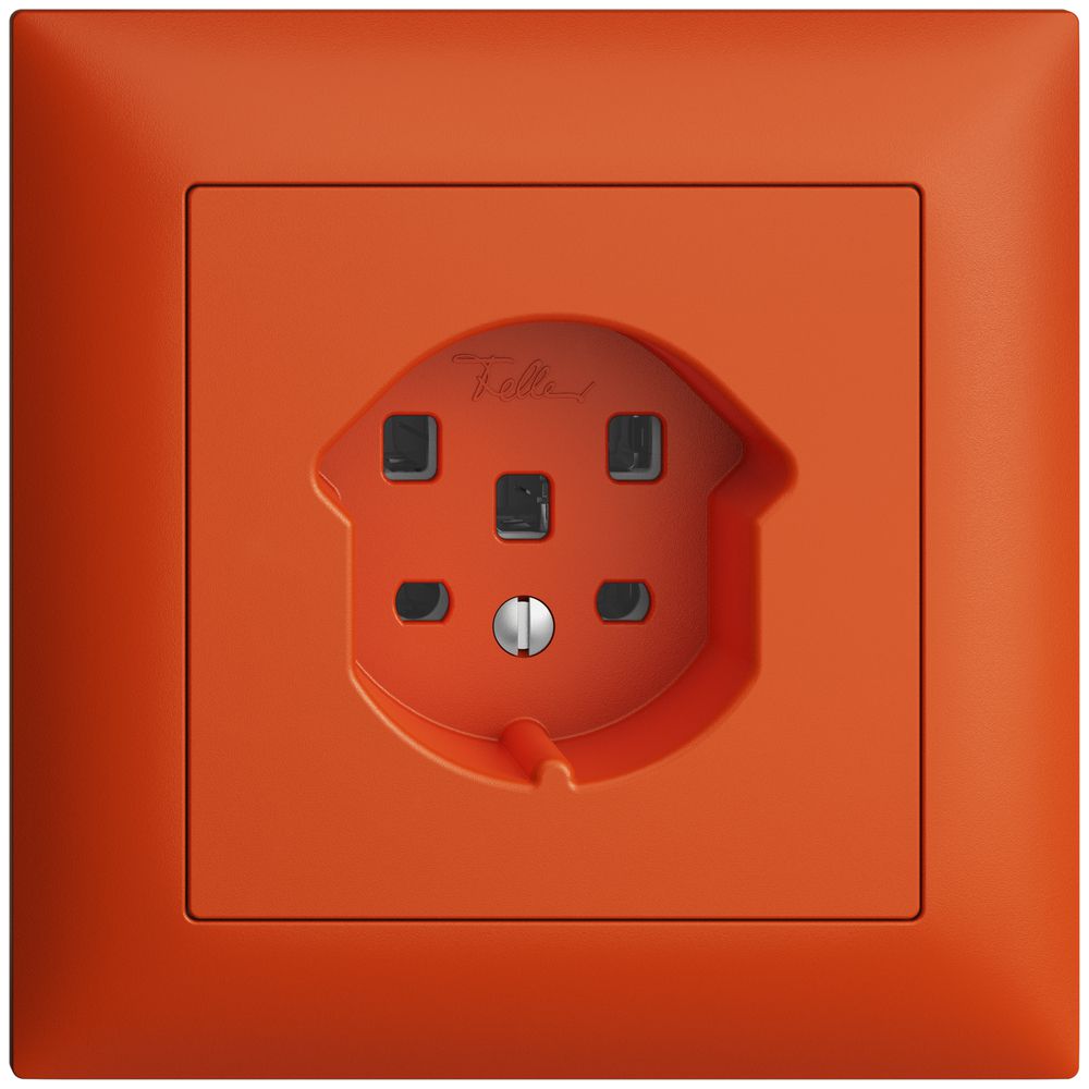 UP-Steckdose EDIZIOdue T25 16A orange, mit Steckklemmen