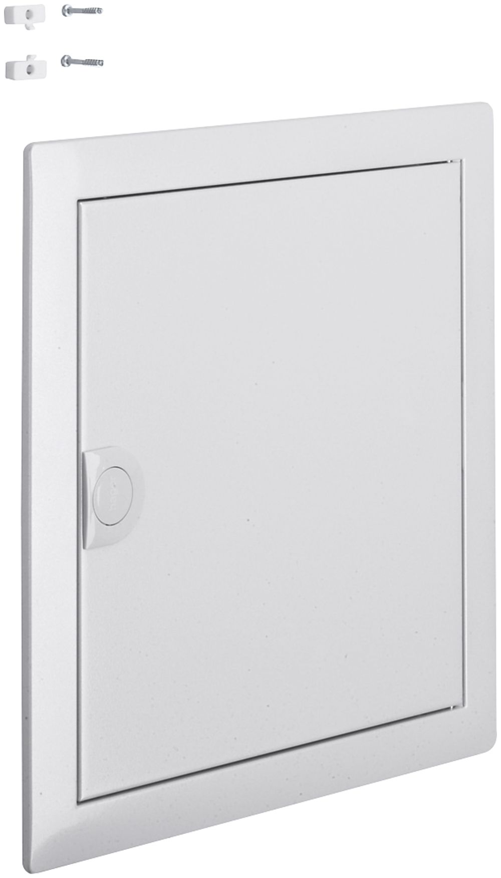 Cadre avec porte Hager volta 1-rangée 348×356×9mm IP00 argent