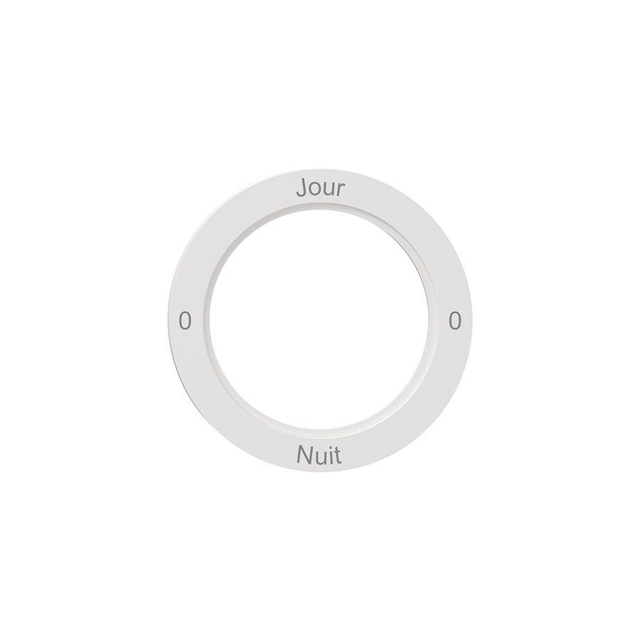 Kennscheibe NEVO, f.Drehschalter, 0-Jour-0-Nuit, weiss