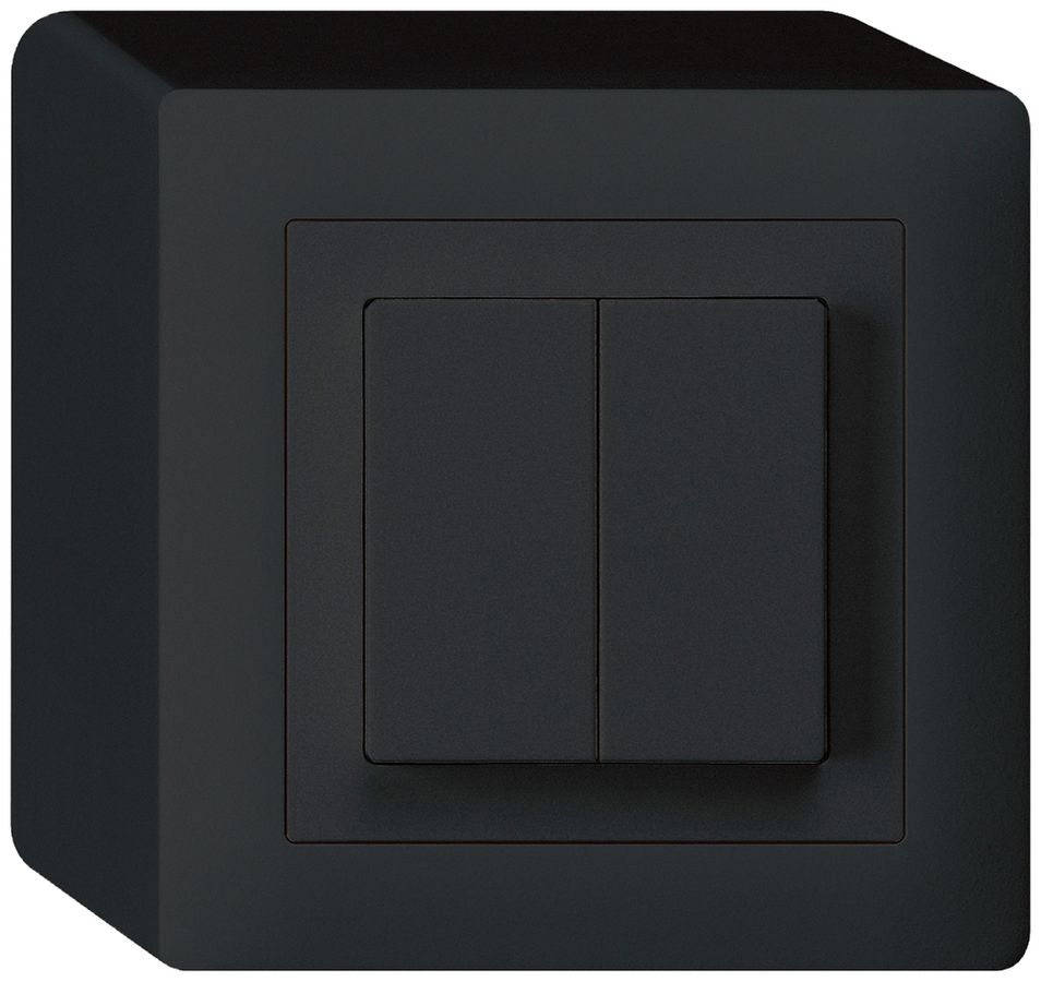 AP-Druckschalter kallysto 1/3+3/1L schwarz